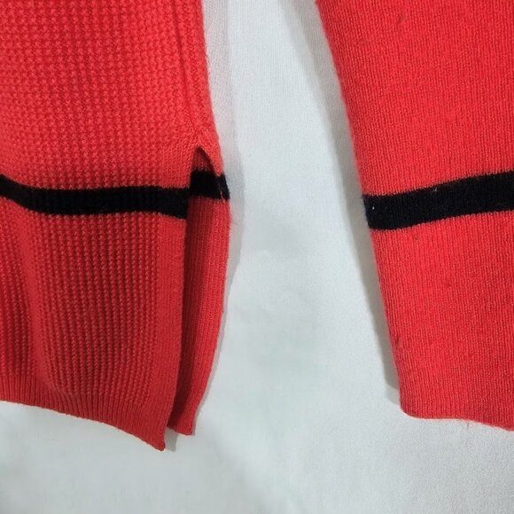 GAP Women's Pullover Wool Sweater RED & BLACK size M 8/10 Knit Boxy Long Sleeves - Picture 5 of 7
